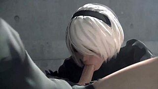 2B RIDES HUGE COCK AND SQUIRTS IN NIER AUTOMATA HENTAI FUCKFEST!