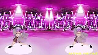 Tempting Towa Sways in VR180 3D Hololive Dance Hentai