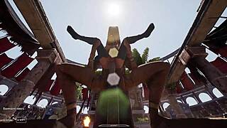 ancient statue awakens to pound lara in every hole 3d hentai