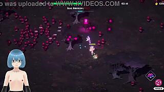 playing wedding witch hentai gameplay 6, her big oppai bride outfit gets ripped for sexy fucking