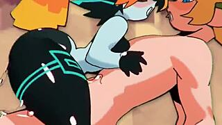 MIDNA spreads her ass wide for MERCILESS anal pounding creampie deepthroat cowgirl slut action!