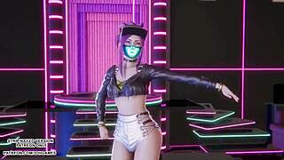 akali kda shakes that sexy ass in erotic mmd hwasa dance league hentai uncensored??