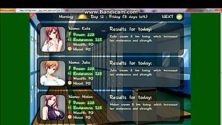 Seductive swim team tempts with rpg flashing seduction game