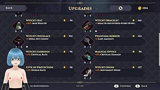 playing wedding witch hentai gameplay 6, her big oppai bride outfit gets ripped for sexy fucking