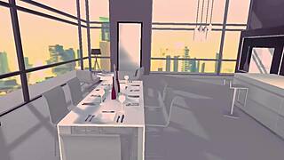 Giant women in leggings and pantyhose tower over tiny world in lindas massive home fantasy 3d animation