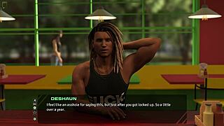 Curvy brunette teen bonds with huge monster cock in sexy outfit game hentai