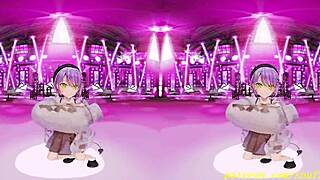 Tempting Towa Sways in VR180 3D Hololive Dance Hentai