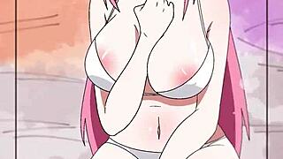 Bocchi fingers wet pussy on webcam big ass tits squirt explosion