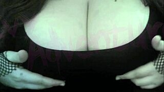 nerdy hotwife watches chubby hentai babe oil up her monster tits