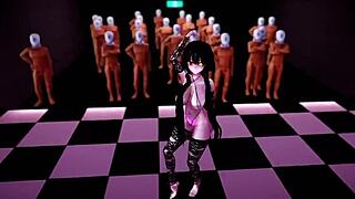 Mmd hentai babe dances sexy shaking big tits and ass.