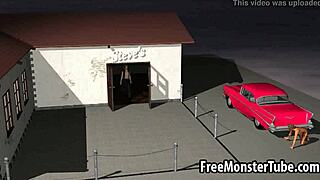 sexy zombie babe pounded outdoors in wild 3d cartoon fuck frenzy!