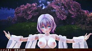 short hair babe dances stripping slow with tokio funka vibes teasing every move 🔥💃