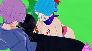 Trunks pounds Bulma's big ass tits in dragon ball uncensored sex