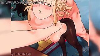 deku midoriya fucks uraraka's tight pussy and ass in my hero academia hentai animation