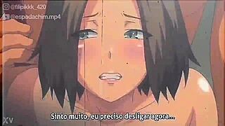 hentai babes ride cowgirl style with creampie pov action