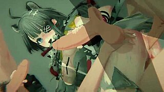 tang tang endures bondage cowgirl dp sandwich in arknights endfield orgy