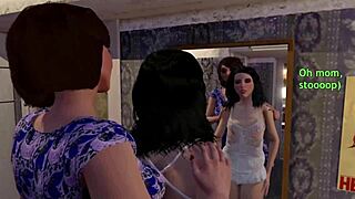 3D Shemale Step Mom Celebrates Birthday with Sissy Son Anal Gaping Handjob Fantasy Fuck.