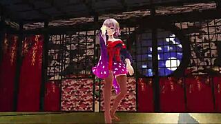 short hair babe dances stripping slow with tokio funka vibes teasing every move 🔥💃