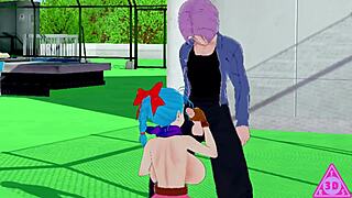 Trunks pounds Bulma's big ass tits in dragon ball uncensored sex