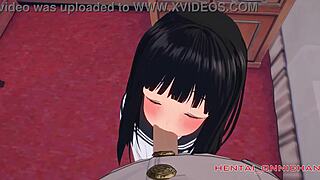 Student Fucks Professor Desperately To Pass 3D Hentai Class