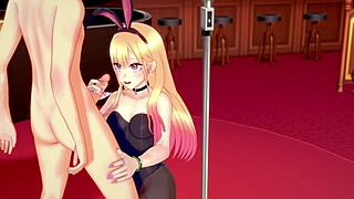 Marin Kitagawa in Sexy Bunny Suit! Hentai Cosplay Blowjob Creampie