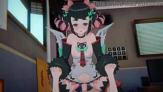 nangong yu rides cowgirl bound in zenless zone zero gangbang frenzy