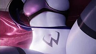 widowmaker rides boss cock endlessly in office loop her big tits bounce with moans at work