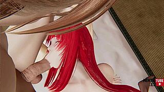 Rias Gremory bends over for deep doggystyle pussy pounding