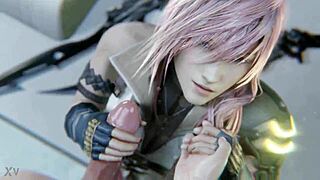 lightning's final fantasy facial handjob explosion hits hard
