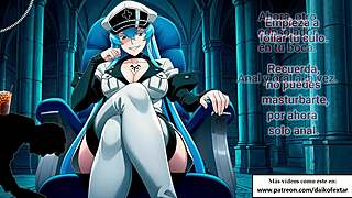 imagine esdeath turning you into her sissy cum dump with joi anal training