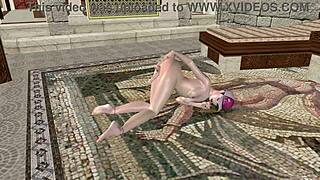 i love how this beautiful shemale fingers her ass on the floor in 3d hentai