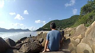 I suck his cock then he fucks my ass in public!!