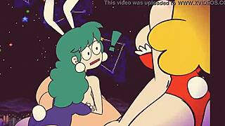 Double Bunny Girls Ride Monster Cocks Hardcore