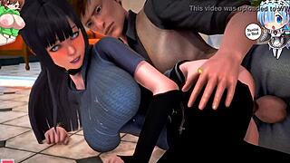 Hinata, ready for Leon's massive cock to fuck you hard?