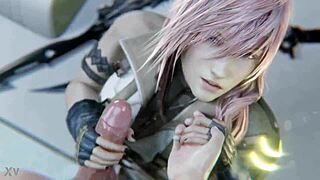 lightning's final fantasy facial handjob explosion hits hard