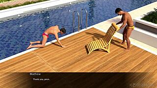 innocent pool check hides throbbing yaoi teen pool orgy