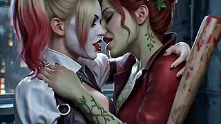 Poison Ivy Lures Harley Quinn into Steamy Lesbian Hentai AI Ecstasy