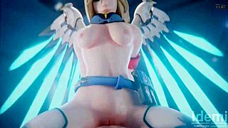 wanna see mercy's hottest overwatch 3d anime milf action up close?