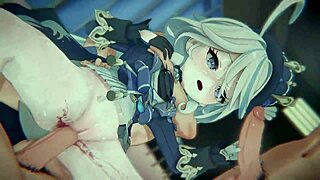 furina's pov cowgirl sandwich hides naughty handjob secrets