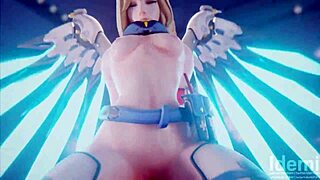 wanna see mercy's hottest overwatch 3d anime milf action up close?