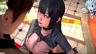 Hinata, ready for Leon's massive cock to fuck you hard?
