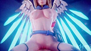 wanna see mercy's hottest overwatch 3d anime milf action up close?