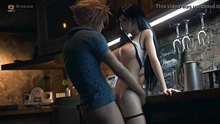 tifa lockhart pounded hard outdoors by cloud in final fantasy vii remake creampie pov