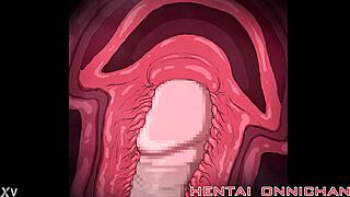 Nerd's heart races fucking big-titted classmates cowgirl style in hentai bliss