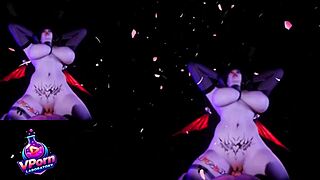 hot busty vampire milks huge cocks with her massive tits