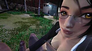 Momiji's skilled handjob squeezes out thick doa cumshots!