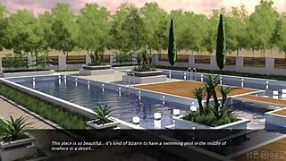 innocent pool check hides throbbing yaoi teen pool orgy