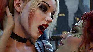 Poison Ivy Lures Harley Quinn into Steamy Lesbian Hentai AI Ecstasy
