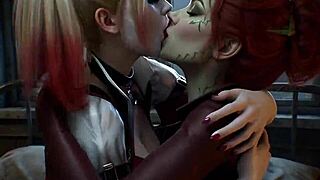 Poison Ivy Lures Harley Quinn into Steamy Lesbian Hentai AI Ecstasy