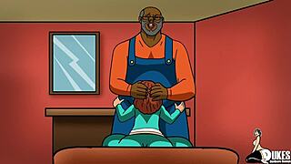 big booty milf gets mechanic's hardcore group interracial pounding behind the shop